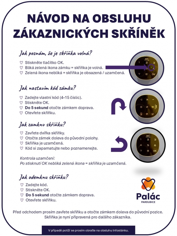 Návod na obsluhu zákaznických skříněk