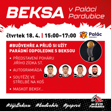 Nalaď se s Beksou na play-off v Paláci Pardubice!
