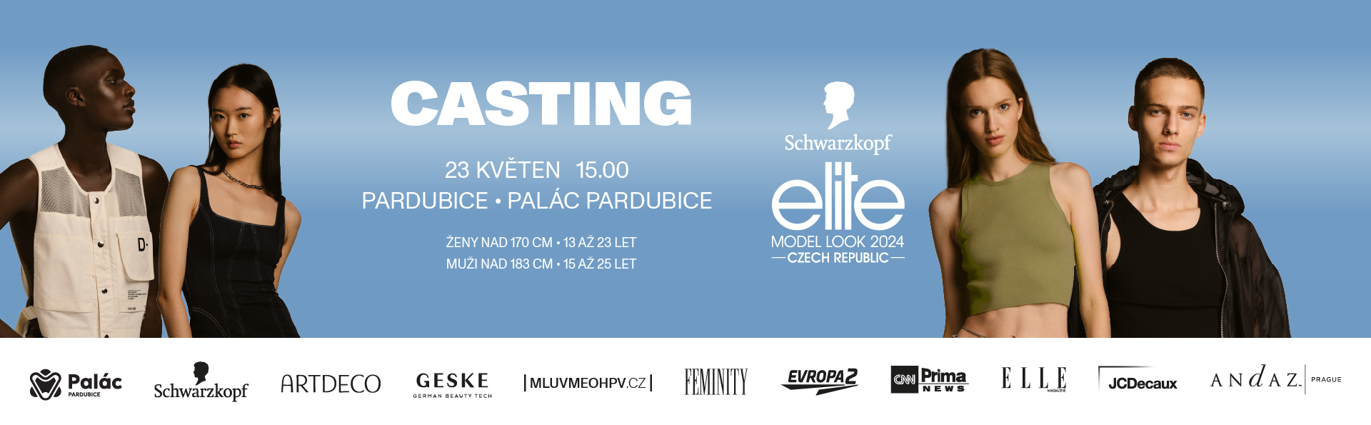 Casting Schwarzkopf Elite Model Look ČR 2024 v Paláci