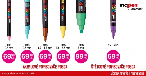 Akrylové popisovače POSCA